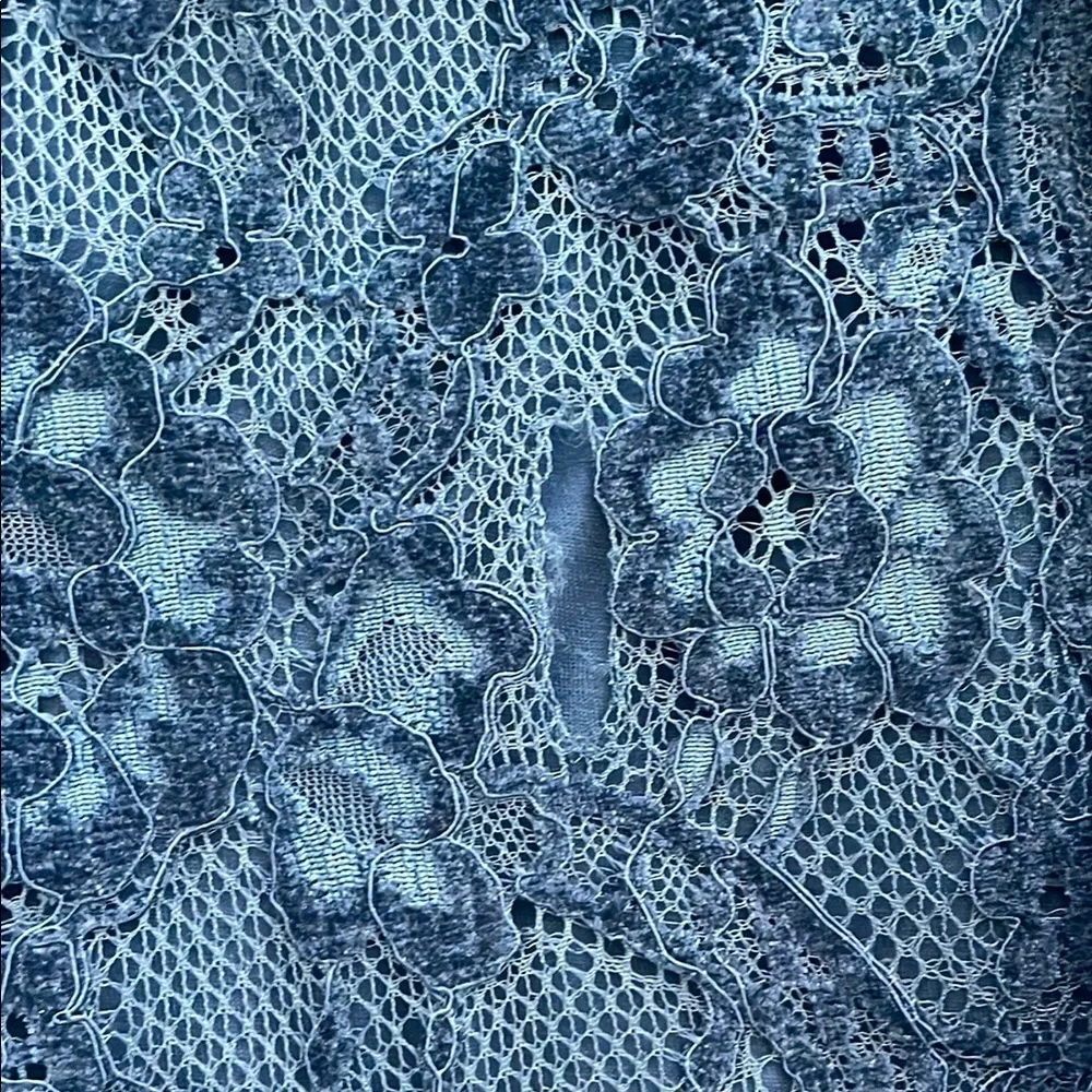 Express Fitted Lace Bodysuit in Blue - Picture 6 of 6